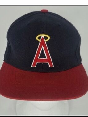 American Needle Navy and Red Los Angeles Angels Snapback Cap